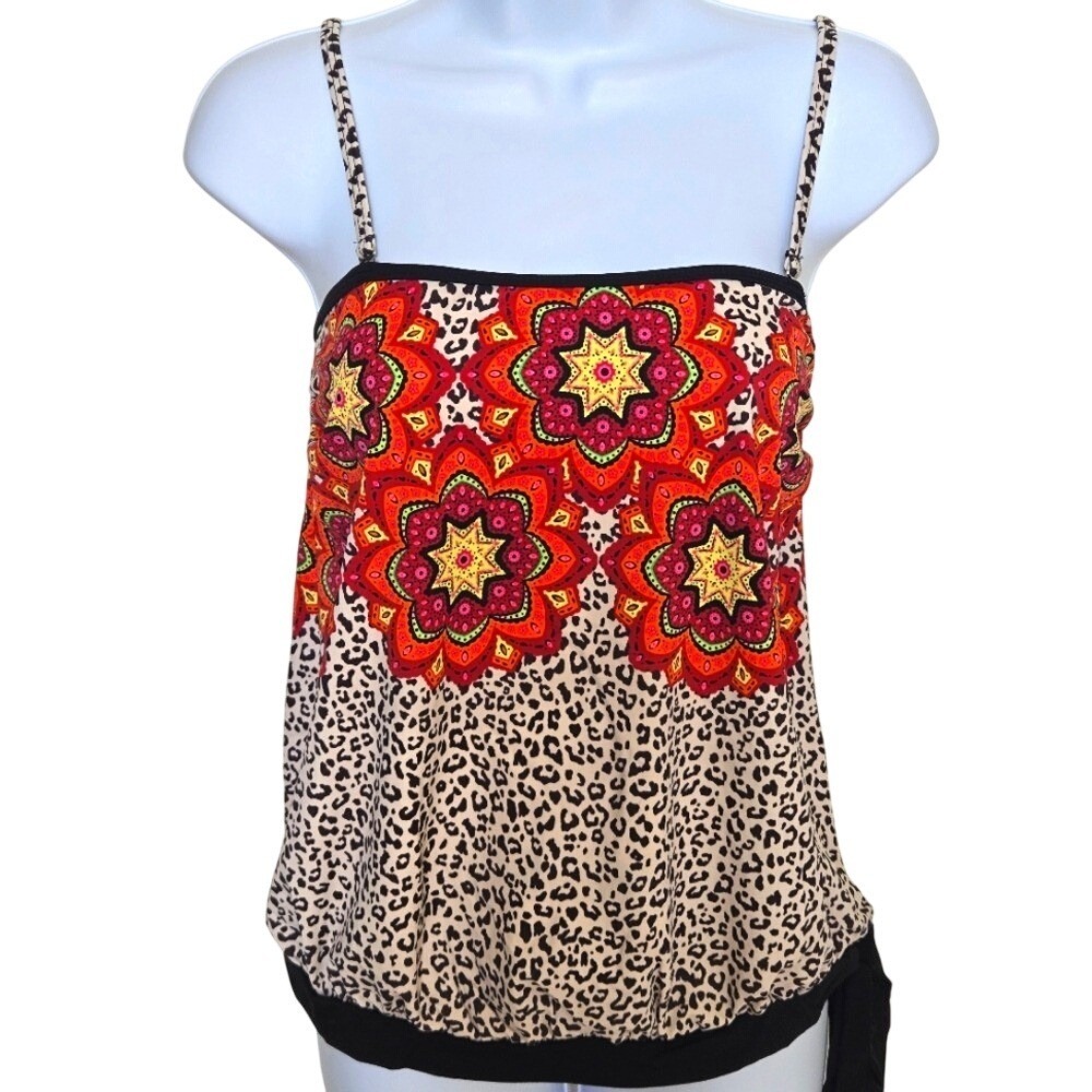 Venus Tankini Top Women's Size 4 Multi Colored NWOT